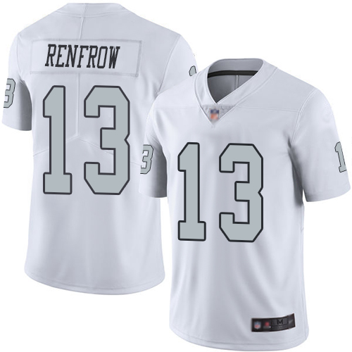 Las Vegas Raiders #13 Hunter Renfrow White Youth Stitched Limited Rush Jersey Youth