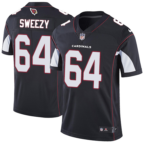 Arizona Cardinals #64 J.R. Sweezy Black Alternate Men's Stitched Vapor Untouchable Limited Jersey Men's