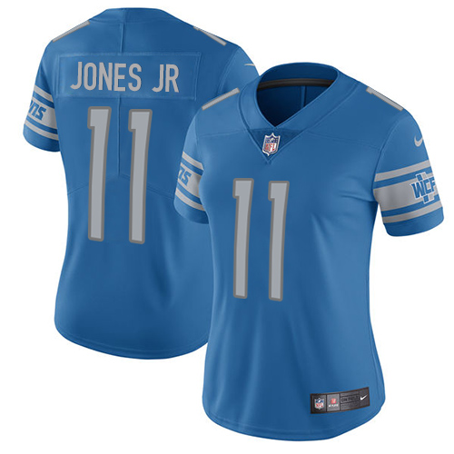 Detroit Lions #11 Marvin Jones Jr Light Blue Team Color Women's Stitched Vapor Untouchable Limited Jersey Womens