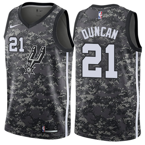 San Antonio Spurs #21 Tim Duncan Black Swingman City Edition 2018/19 Jersey Mens