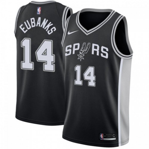 San Antonio Spurs #14 Drew Eubanks Black Youth Swingman Icon Edition Jersey Youth