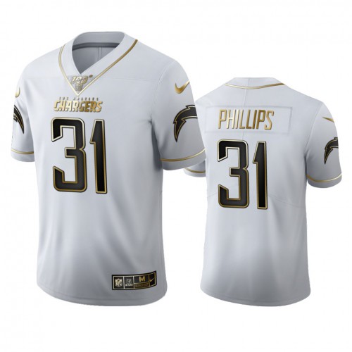 Los Angeles Los Angeles Chargers #31 Adrian Phillips Men's White Golden Edition Vapor Limited 100 Jersey Men's