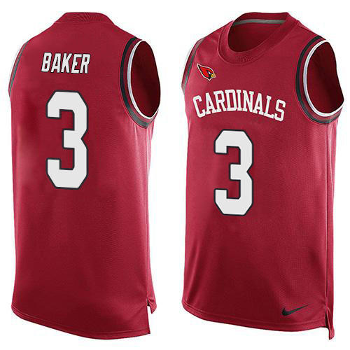 Cardinals #3 Budda Baker Red Team Color Men's Stitched Limited Tank Top Jersey