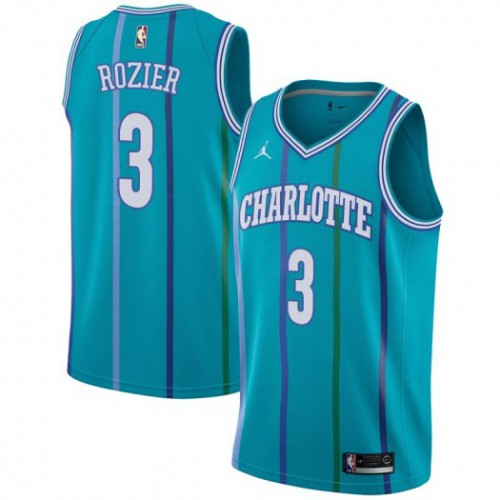 Charlotte Hornets #3 Terry Rozier Aqua Youth Jordan Swingman Hardwood Classics Jersey Youth