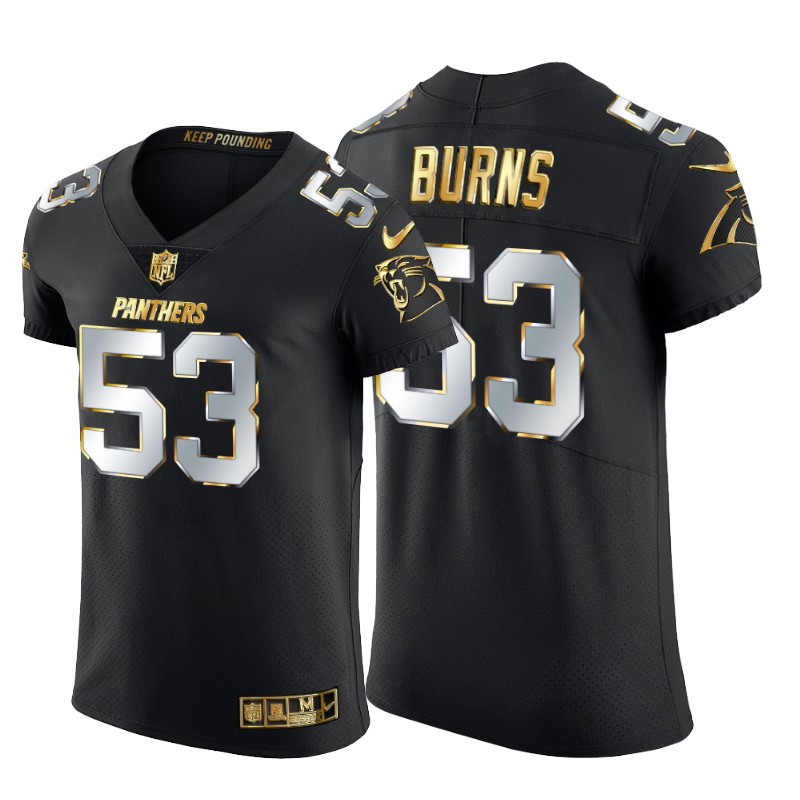 Carolina Panthers #53 Brian Burns Men's Black Edition Vapor Untouchable Elite Jersey