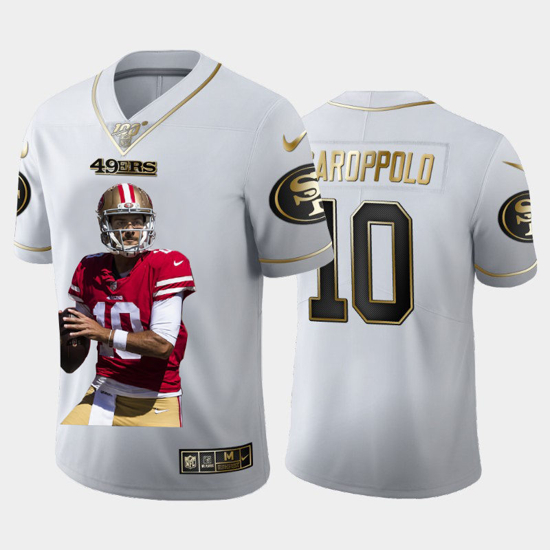 San Francisco 49ers #10 Jimmy Garoppolo Team Hero 2 Vapor Limited 100 Jersey White Golden