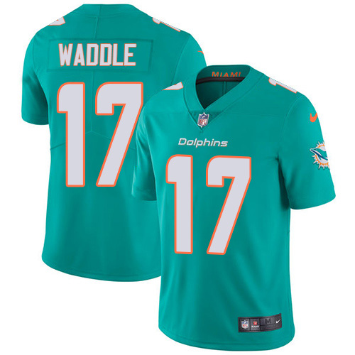 Dolphins #17 Jaylen Waddle Aqua Green Team Color Youth Stitched Vapor Untouchable Limited Jersey