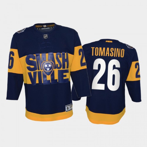 Adidas Nashville Predators #26 Philip Tomasino Youth 2022 Stadium Series Game Jersey - Navy Youth