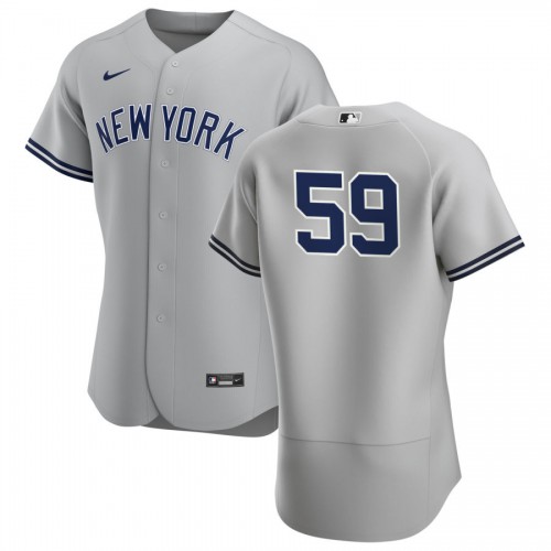New York New York Yankees #59 Luke Voit Men's Gray Road 2020 Authentic Player Jersey Men's