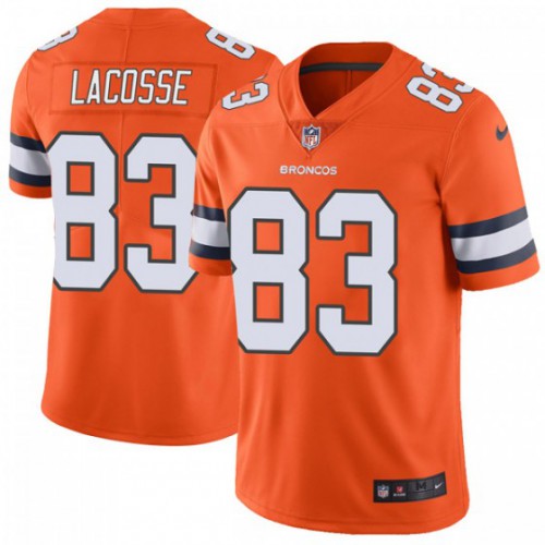 Denver Broncos #83 Matt LaCosse Orange Men's Stitched Limited Rush Jersey Men's