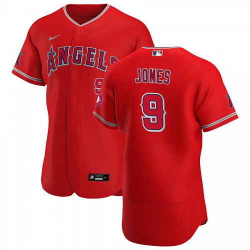 Los Angeles Los Angeles Angels #9 Jahmai Jones Men's Red Alternate 2020 Authentic Player Jersey Men's