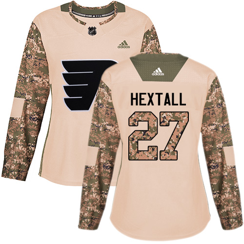 Adidas Philadelphia Flyers #27 Ron Hextall Camo Authentic 2017 Veterans Day Women's Stitched Jersey Womens