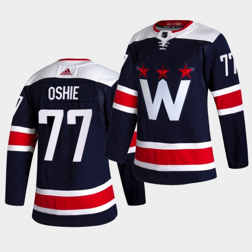Adidas Washington Capitals #77 T.J. Oshie Men's 2021-22 Alternate Authentic Jersey - Black Men's