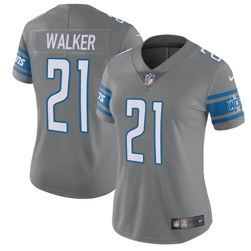 Detroit Lions #21 Tracy Walker Gray Women's Stitched Limited Rush Jersey Womens
