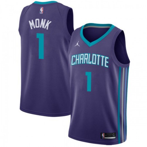 Charlotte Hornets #1 Malik Monk Purple Youth Jordan Swingman Statement Edition Jersey Youth