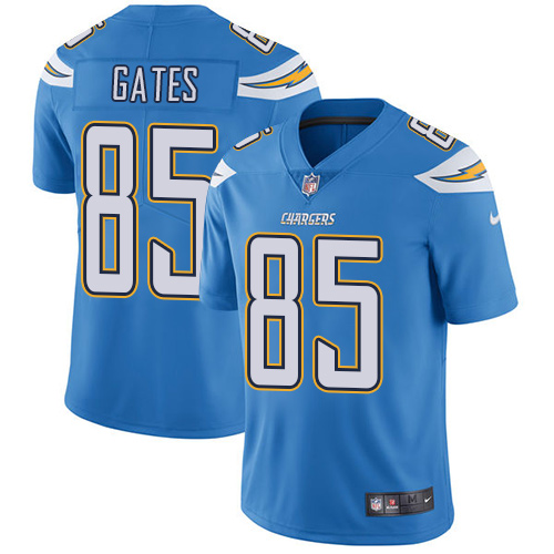 Los Angeles Chargers #85 Antonio Gates Electric Blue Alternate Men's Stitched Vapor Untouchable Limited Jersey Men's