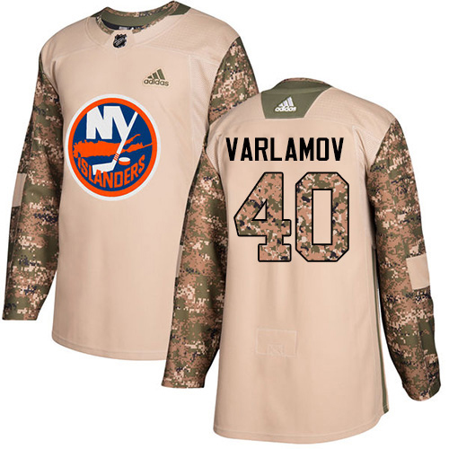 Adidas New York Islanders #40 Semyon Varlamov Camo Authentic 2017 Veterans Day Stitched Jersey Men's