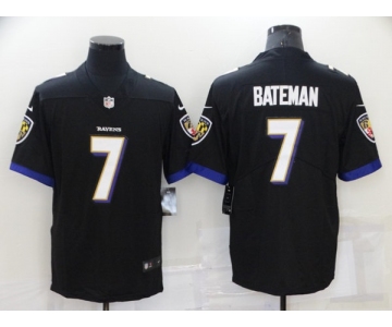 Men's Youth Women Baltimore Ravens #7 Rashod Bateman Black Vapor Untouchable Limited Stitched Jersey