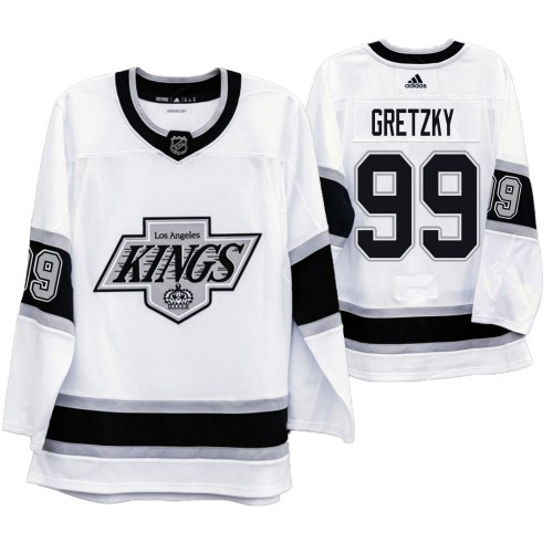 Los Angeles Los Angeles Kings #99 Wayne Gretzky Men's Adidas 2019-20 Heritage White Throwback 90s Jersey Men's
