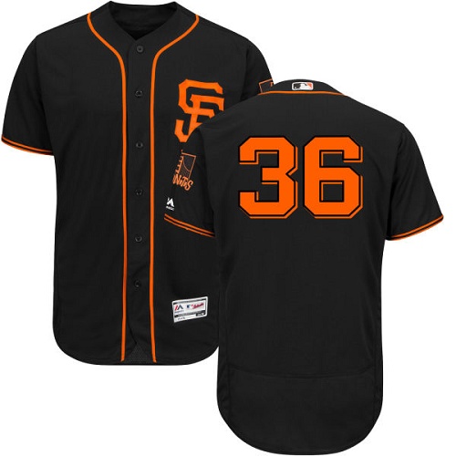 San Francisco Giants #36 Gaylord Perry Black Flexbase Authentic Collection Alternate Stitched Jersey Men's