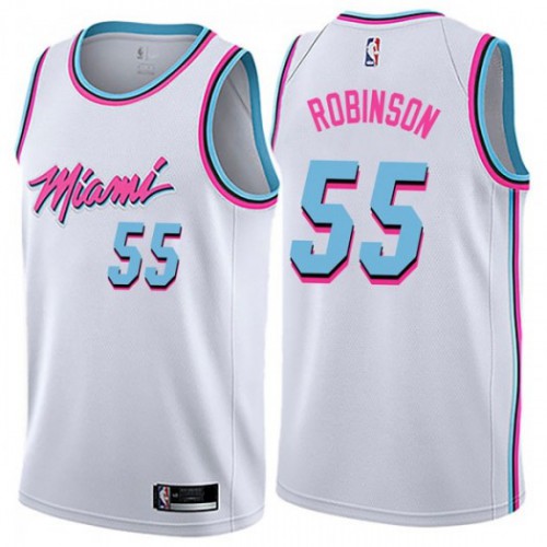 Miami Heat #55 Duncan Robinson White Youth Swingman City Edition Jersey Youth