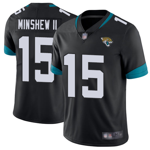 Jacksonville Jaguars #15 Gardner Minshew II Black Team Color Youth Stitched Vapor Untouchable Limited Jersey Youth