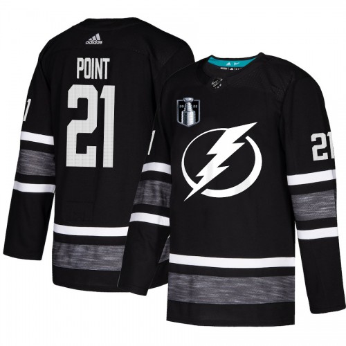 Adidas Tampa Bay Lightning #21 Brayden Point Black Authentic 2022 Stanley Cup Final Patch All-Star Stitched Jersey Men's