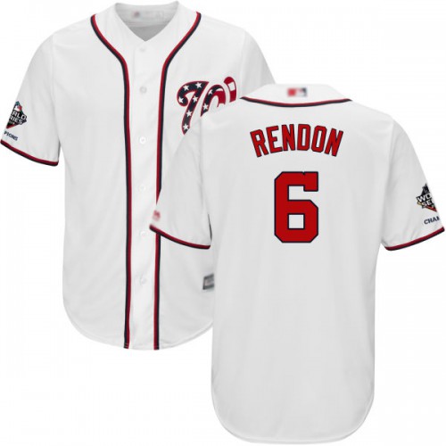 Washington Nationals #6 Anthony Rendon White Cool Base 2019 World Series Champions Stitched Youth Jersey Youth