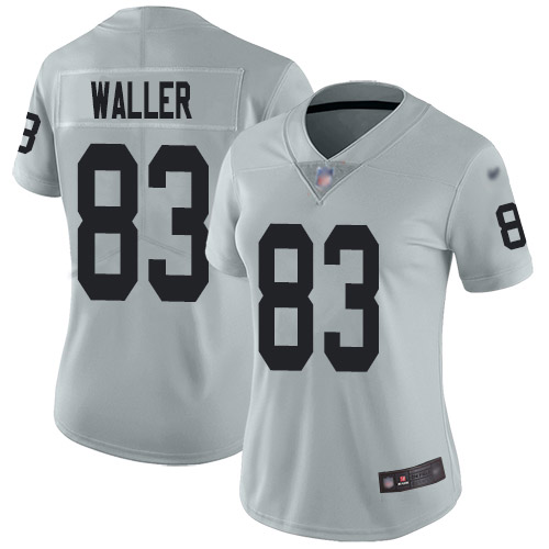 Raiders #83 Darren Waller Silver Women's Stitched Limited Inverted Legend Jersey