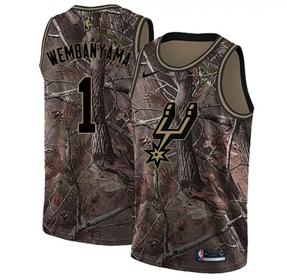 San Antonio Spurs #1 Victor Wembanyama Camo Swingman Realtree Collection Jersey