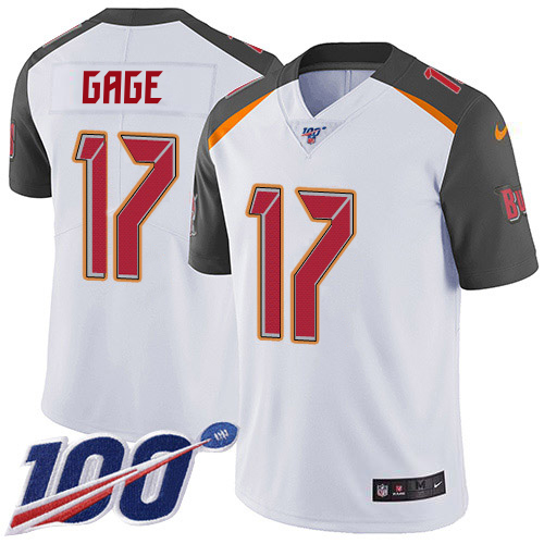 Buccaneers #17 Russell Gage White Youth Stitched 100th Season Vapor Untouchable Limited Jersey