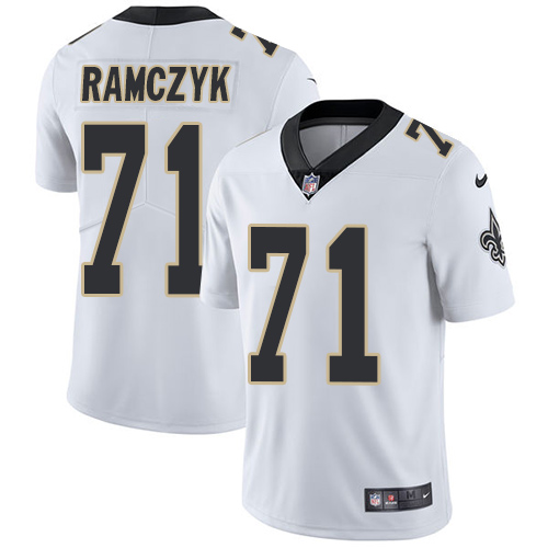 New Orleans Saints #71 Ryan Ramczyk White Men's Stitched Vapor Untouchable Limited Jersey Men's