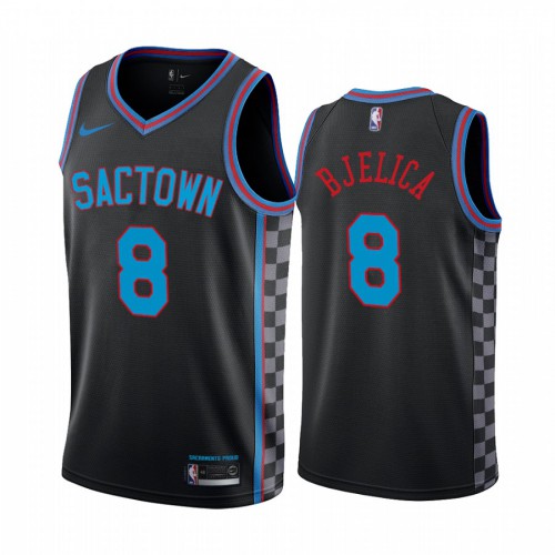 Sacramento Kings #8 Nemanja Bjelica Black Swingman 2020-21 City Edition Jersey Mens