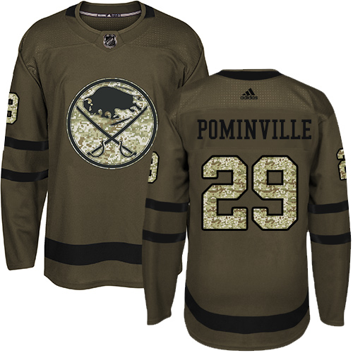 Adidas Buffalo Sabres #29 Jason Pominville Green Salute to Service Youth Stitched Jersey Youth