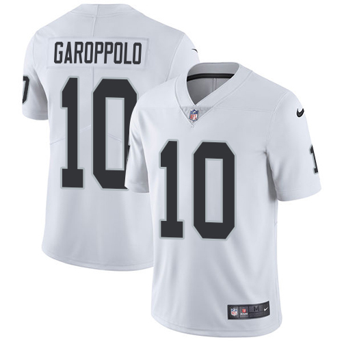 Raiders #10 Jimmy Garoppolo White Youth Stitched Vapor Untouchable Limited Jersey