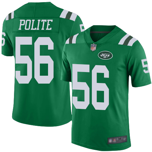 New York Jets #56 Jachai Polite Green Men's Stitched Limited Rush Jersey Men's