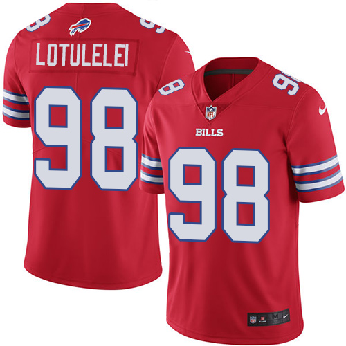 Buffalo Bills #98 Star Lotulelei Red Men's Stitched Limited Rush Jersey Men's