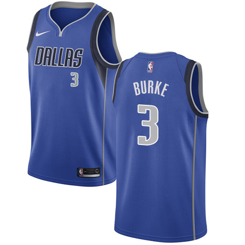 Dallas Mavericks #3 Trey Burke Royal Youth Swingman Icon Edition Jersey Youth