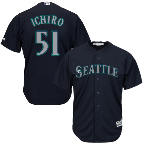 Seattle Mariners #51 Ichiro Suzuki Navy Blue Cool Base Stitched Youth Jersey Youth