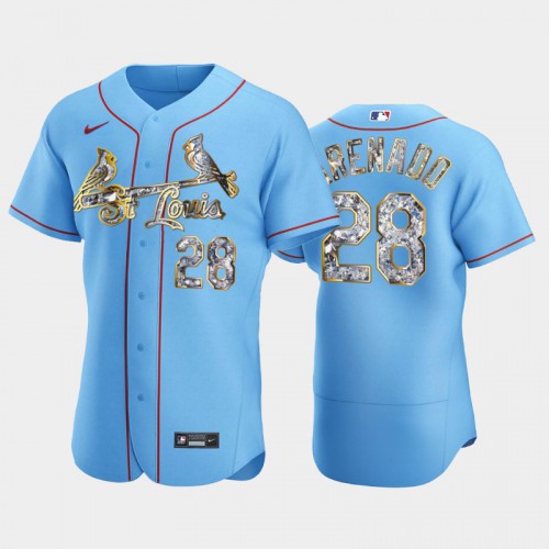 St.Louis St.Louis Cardinals #28 Nolan Arenado Men's Diamond Edition Jersey - Blue Men's