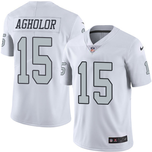 Las Vegas Raiders #15 Nelson Agholor White Men's Stitched Limited Rush Jersey Men's