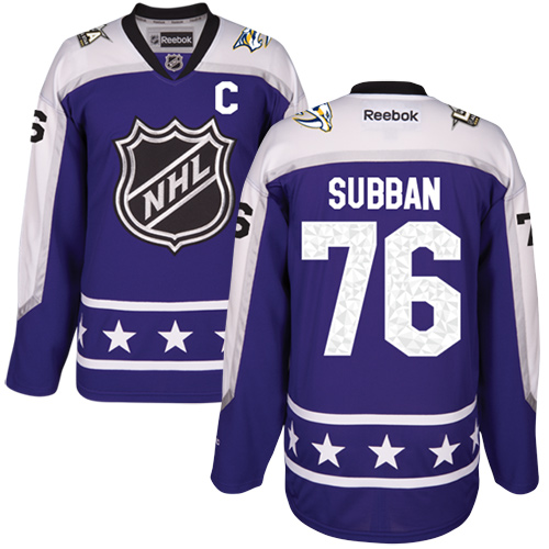 Nashville Predators #76 P.K Subban Purple 2017 All-Star Central Division Women's Stitched Jersey Womens