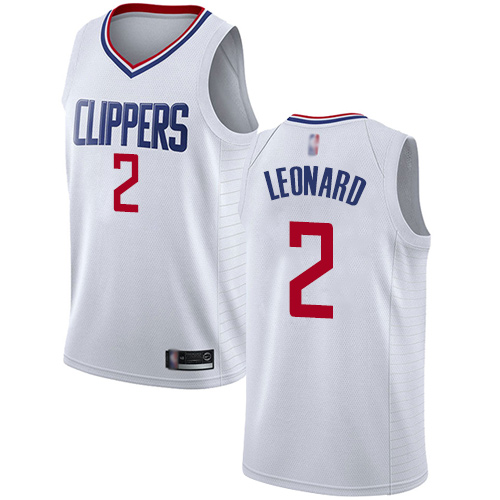 Los Angeles Clippers #2 Kawhi Leonard White Youth Swingman Association Edition Jersey Youth