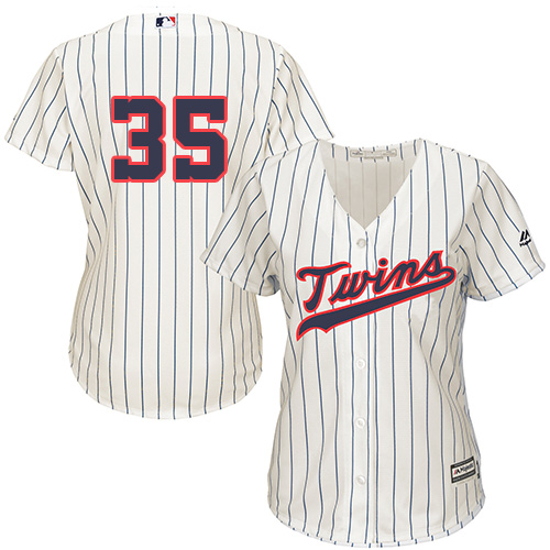 Minnesota Twins #35 Michael Pineda Cream Strip Alternate Women's Stitched Jersey Womens