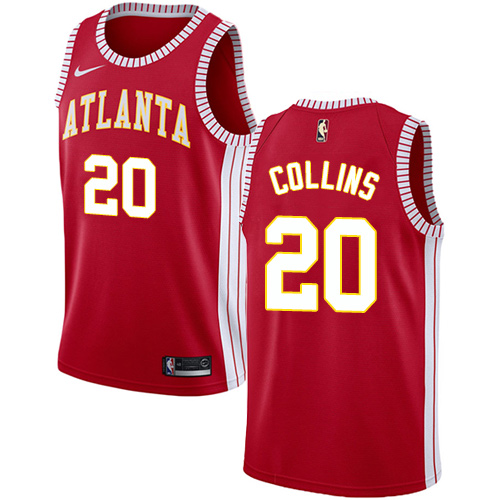 Atlanta Hawks #20 John Collins Red Womens Swingman Statement Edition Jersey Womens