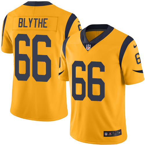 Los Angeles Rams #66 Austin Blythe Gold Men's Stitched Limited Rush Jersey Men's