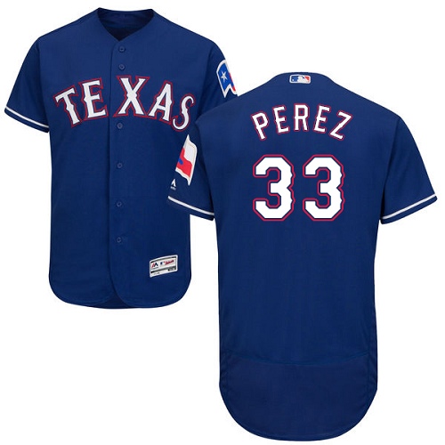 Texas Rangers #33 Martin Perez Blue Flexbase Authentic Collection Stitched Jersey Men's