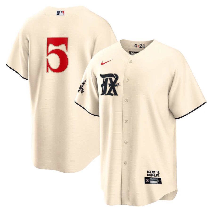 Men's Youth Women's Texas Rangers #5 Corey Seager Cream 2023 City Connect Replica Player Jersey