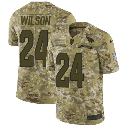 Arizona Cardinals #24 Adrian Wilson Camo Men's Stitched Limited 2018 Salute to Service Jersey Men's