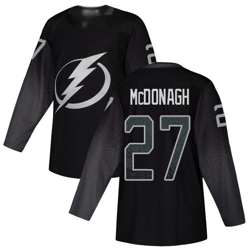 Adidas Tampa Bay Lightning #27 Ryan McDonagh Black Alternate Authentic Youth Stitched Jersey Youth